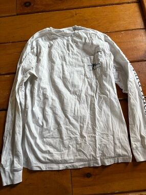 Vineyard Vines White Long-Sleeve Pocket Tee